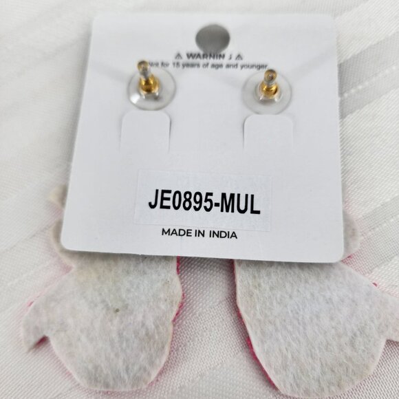 Unicorn‎ Shaped Seed Bead Earrings NWT - Picture 3 of 3